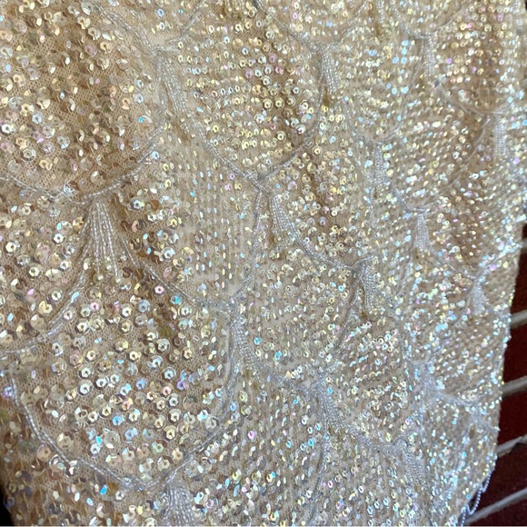 Cream Vintage Sequin Top - Picture 6 of 16